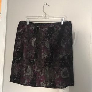 Black/Gray/Plum Anne Klein Skirt